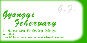 gyongyi fehervary business card