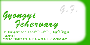 gyongyi fehervary business card